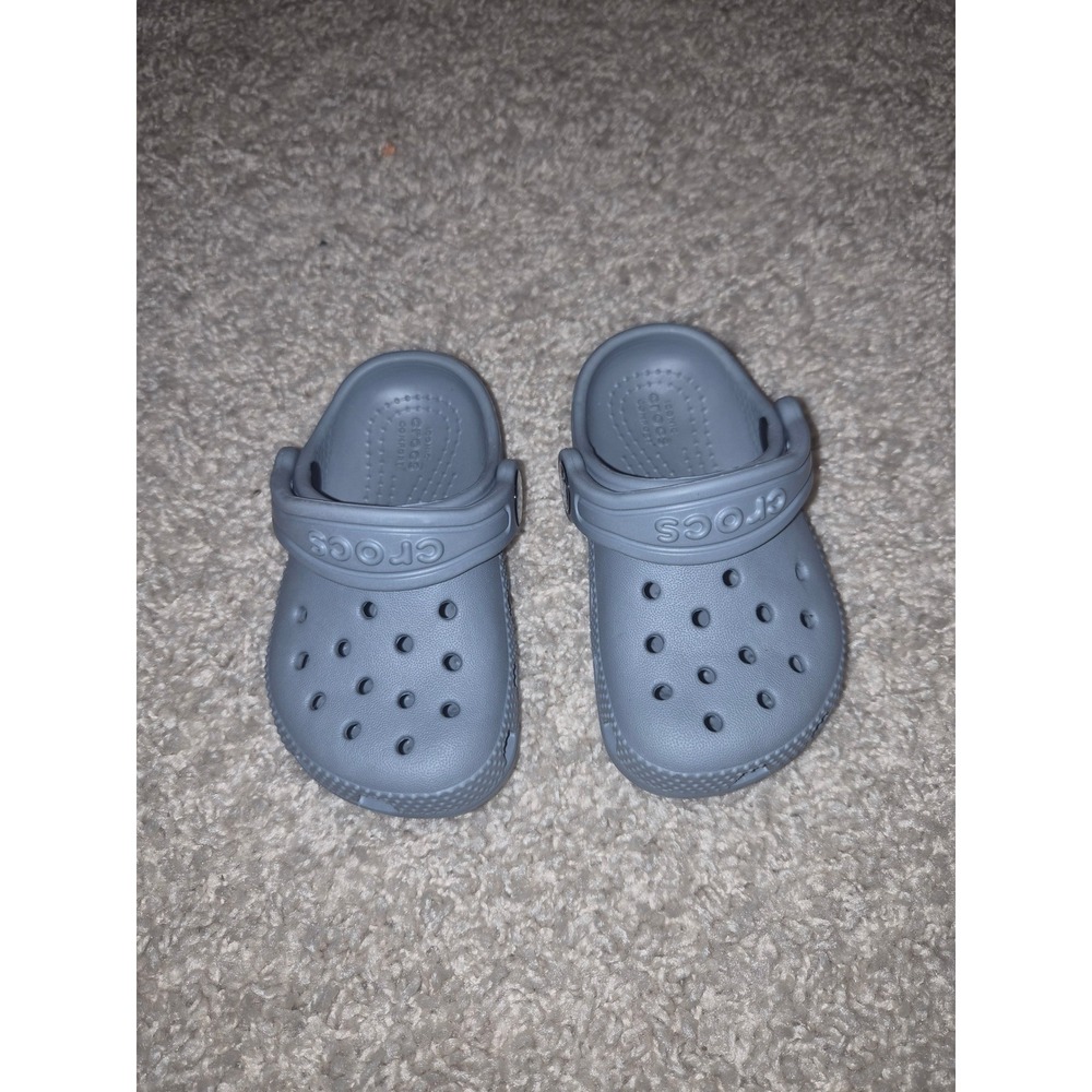 Crocs Classic Clogs Kids Size C5 Slate Grey Slip On Water Shoes 10006-0DA